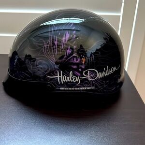 Harley-Davidson Black Helmet with Purple Accent Graphics